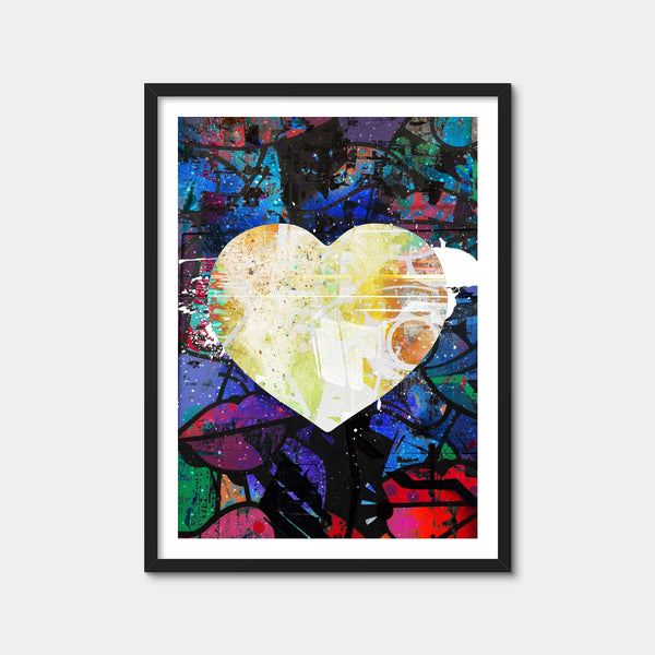 Grafitti Heart Wall Art — Framed Print Format preview
