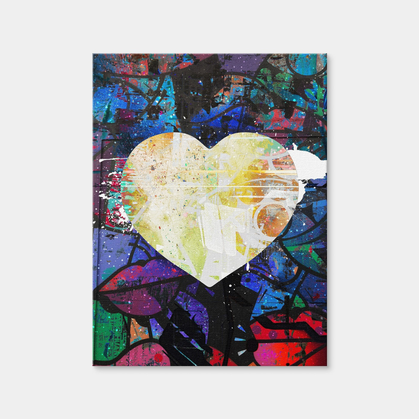 AUTO-MOCKUP WHITE | Grafitti Heart | 1 Piece | Gallery Wrap Canvas | group=3x4