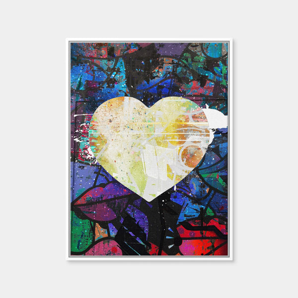 Grafitti Heart Wall Art — Framed Canvas Format preview
