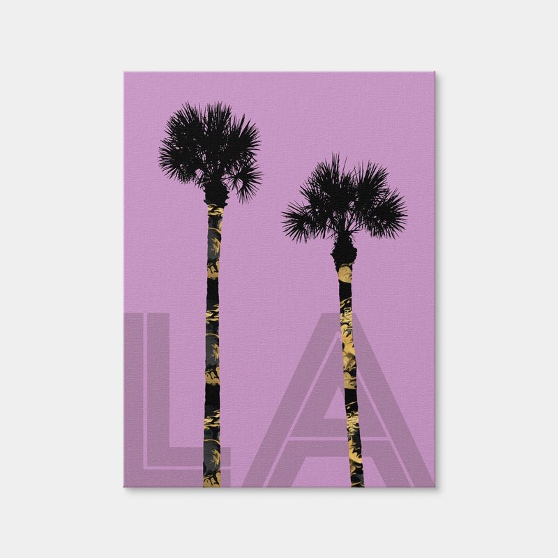 AUTO-MOCKUP WHITE | Graphic Art PALM TREES LA Pink | 1 Piece | Gallery Wrap Canvas | group=3x4
