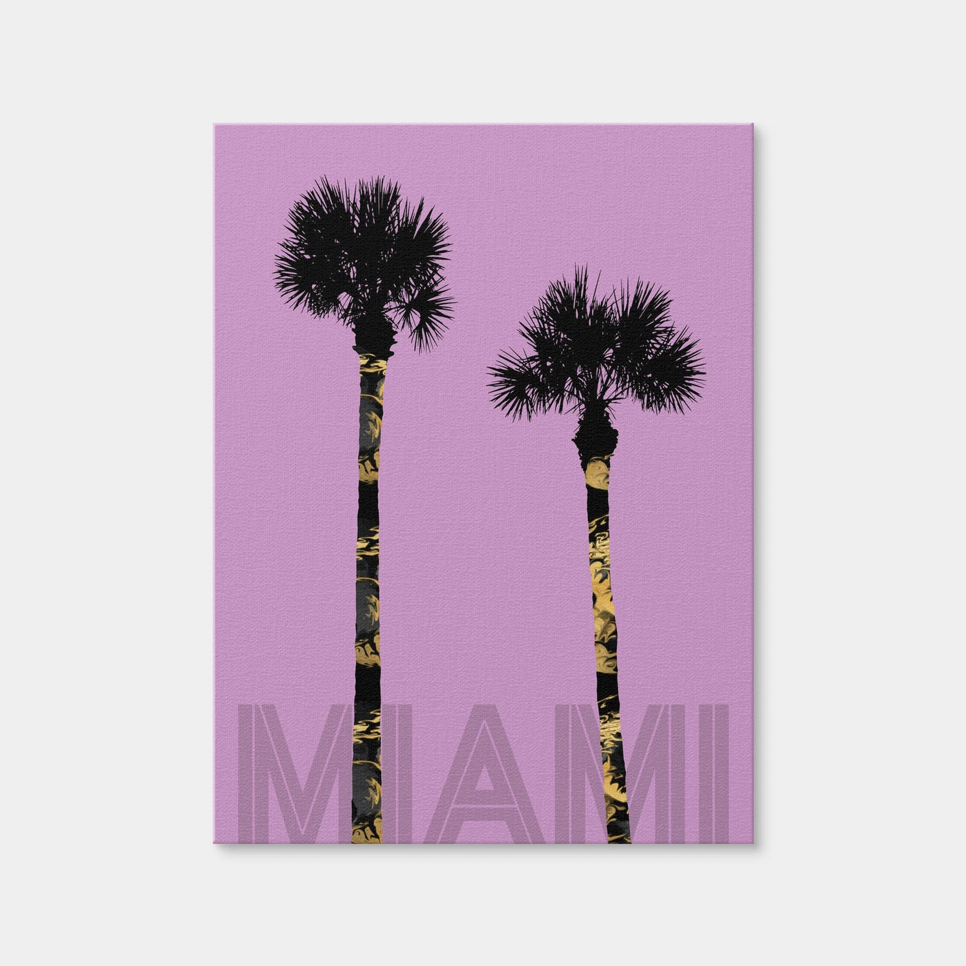 AUTO-MOCKUP WHITE | Graphic Art PALM TREES MIAMI Pink | 1 Piece | Gallery Wrap Canvas | group=3x4