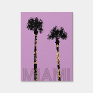 AUTO-MOCKUP WHITE | Graphic Art PALM TREES MIAMI Pink | 1 Piece | Gallery Wrap Canvas | group=3x4