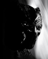 Grayscale Black Panther Wall Art