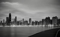 Grayscale Chicago Skyline Wall Art