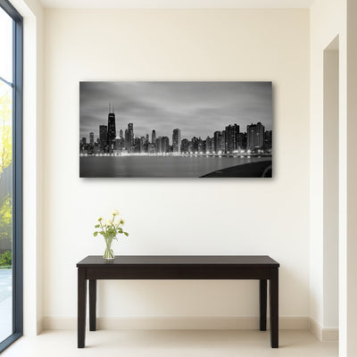 AUTO-MOCKUP ROOM | Grayscale Chicago Skyline