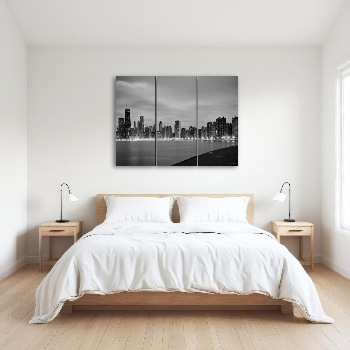 AUTO-MOCKUP ROOM | Grayscale Chicago Skyline