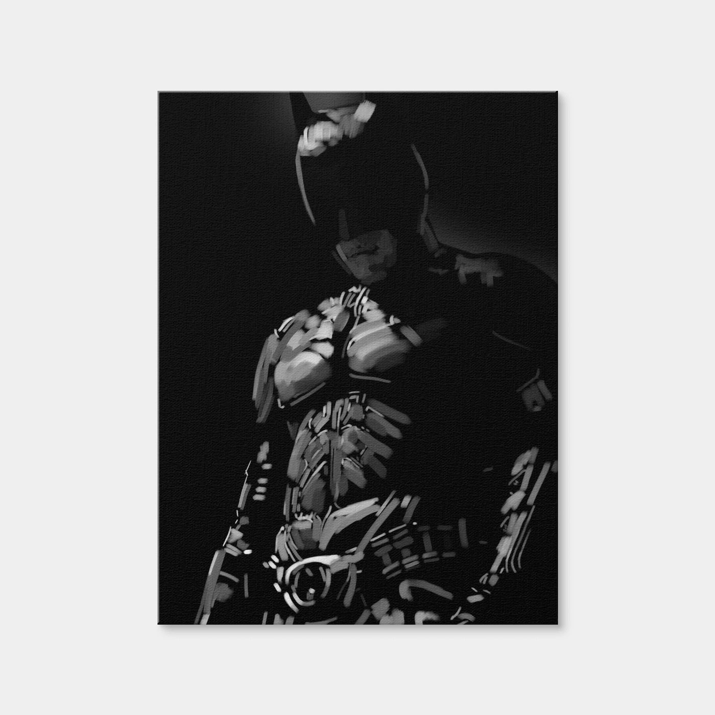 AUTO-MOCKUP WHITE | Grayscale Dark knight | 1 Piece | Gallery Wrap Canvas | group=3x4