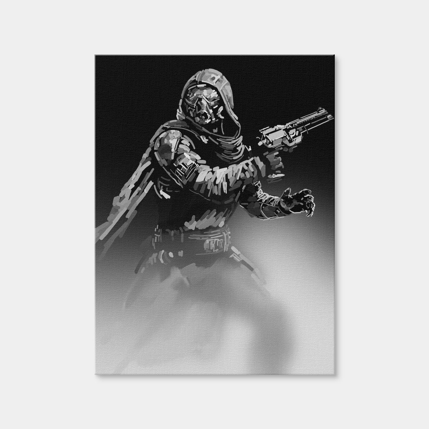 AUTO-MOCKUP WHITE | Grayscale Hunter | 1 Piece | Gallery Wrap Canvas | group=3x4