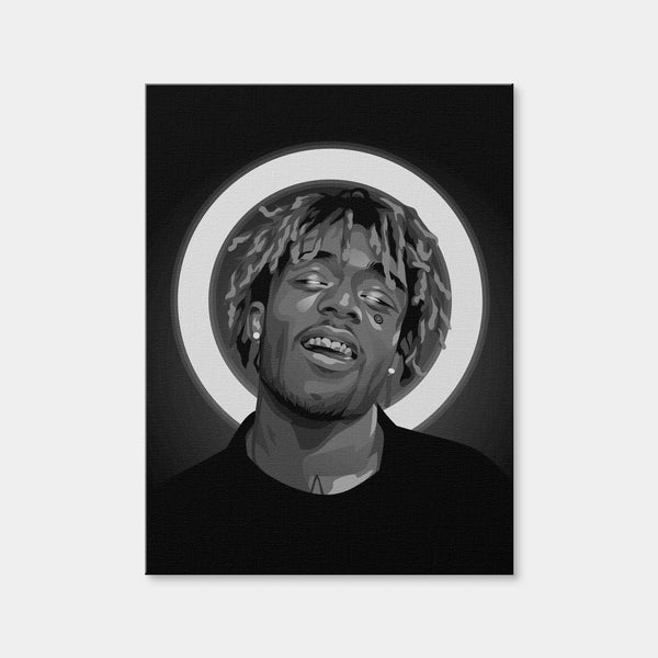 Grayscale Lil Uzi Wall Art — Canvas Wrap Format preview
