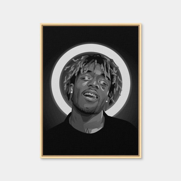Grayscale Lil Uzi Wall Art — Framed Canvas Format preview