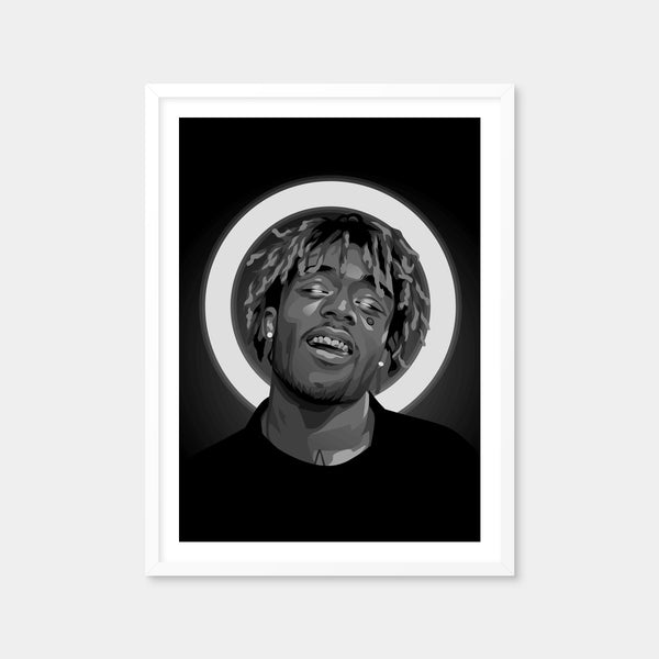 Grayscale Lil Uzi Wall Art — Framed Print Format preview