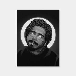 AUTO-MOCKUP WHITE | Grayscale Post Malone | 1 Piece | Gallery Wrap Canvas | group=3x4