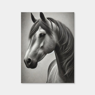 AUTO-MOCKUP WHITE | Grayscale Quarter Horse | 1 Piece | Gallery Wrap Canvas | group=3x4