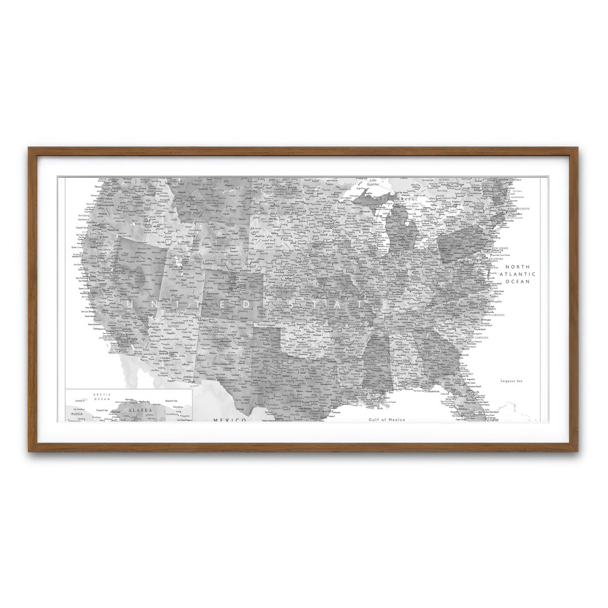 Framed Print 2x1 Walnut