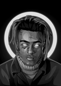 Grayscale Xxxtentacion Wall Art
