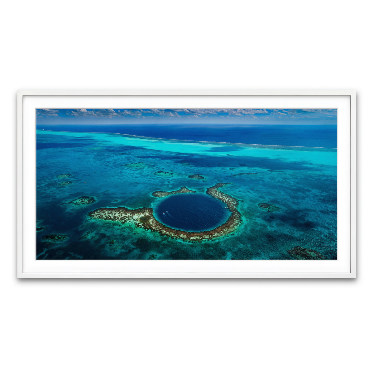 Framed Print 2x1 White