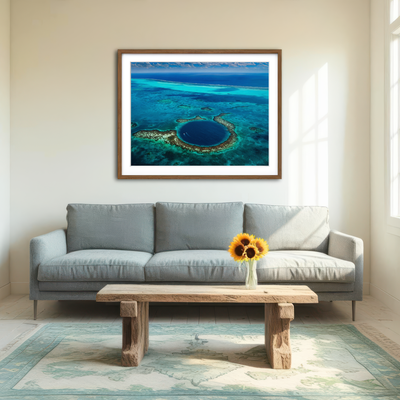 AUTO-MOCKUP ROOM | Great Blue Hole Wall Art