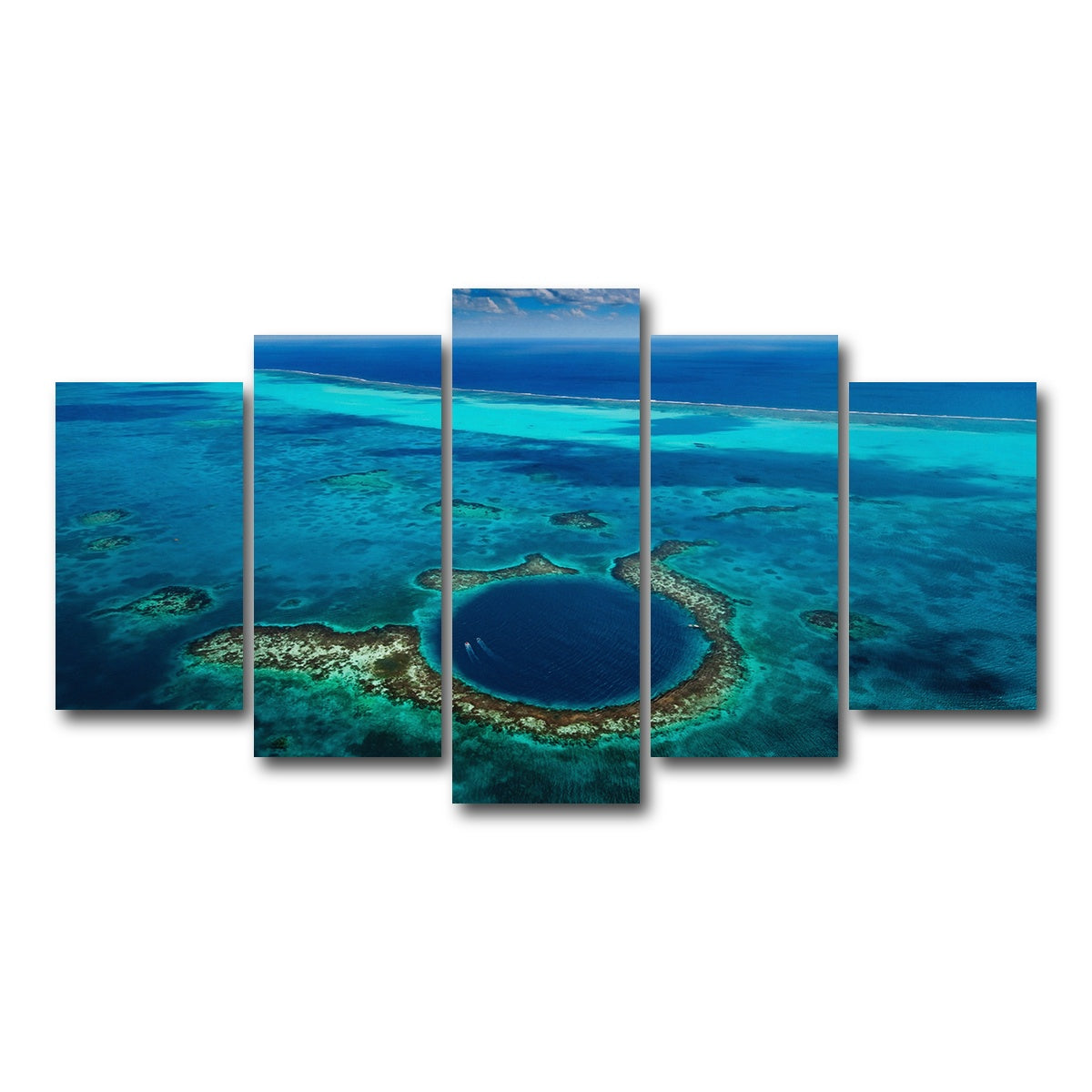 AUTO-MOCKUP WHITE | Great Blue Hole | 5 Piece | Gallery Wrap Canvas | group=5_normal