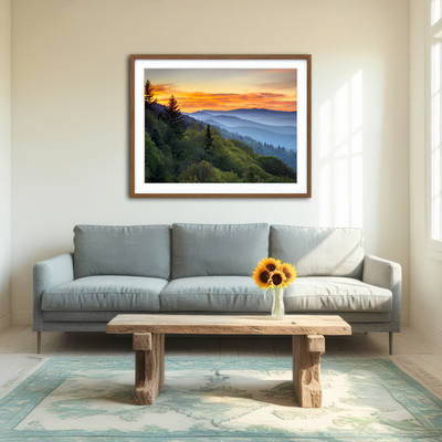 AUTO-MOCKUP ROOM | Great Smoky Mountains Wall Art