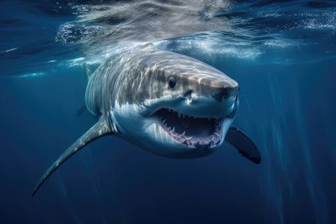Great White Close Up Wall Art