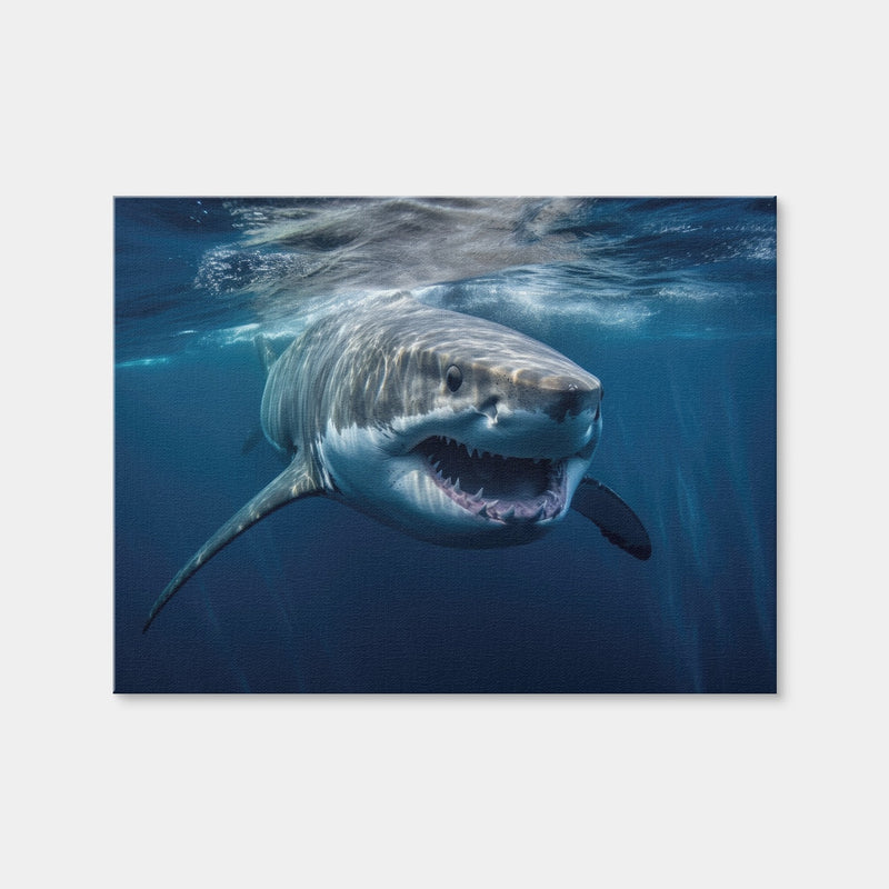 AUTO-MOCKUP WHITE | Great White Close up | 1 Piece | Gallery Wrap Canvas | group=4x3