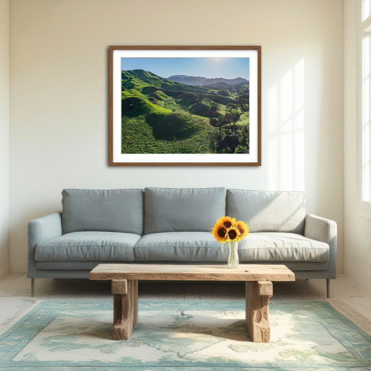 Green Southern California Hills Wall Art