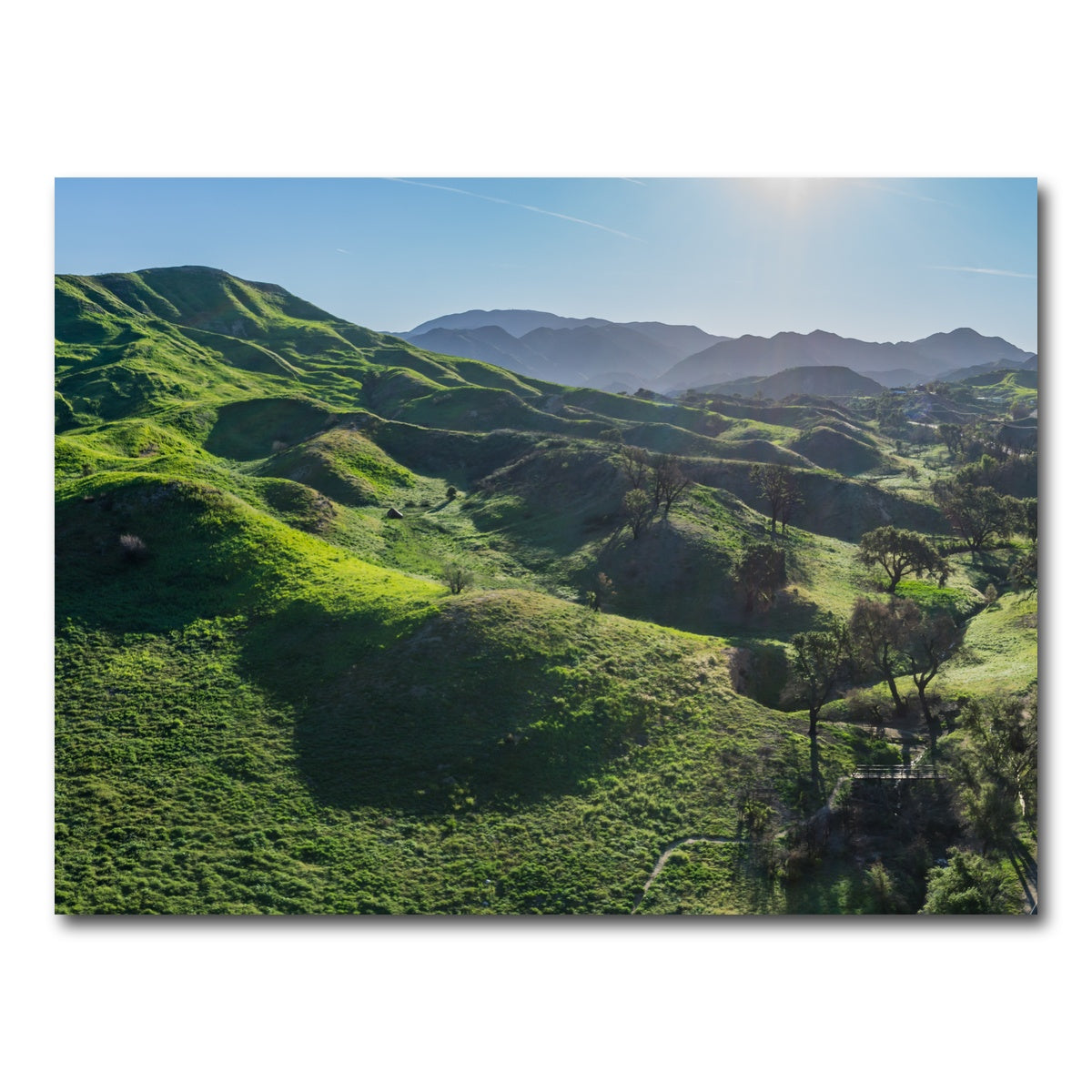 Green Southern California Hills Wall Art