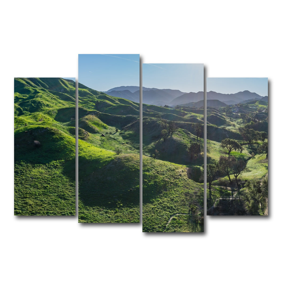 Green Southern California Hills Wall Art