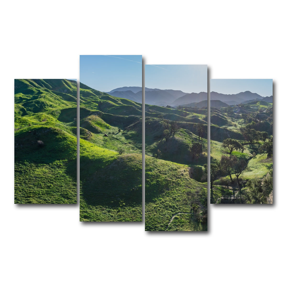 Green Southern California Hills Wall Art