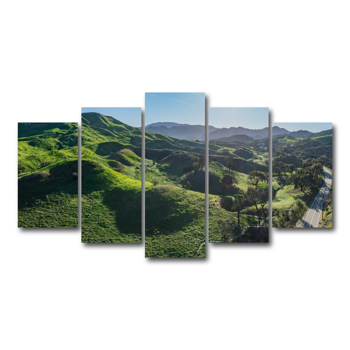 Green Southern California Hills Wall Art