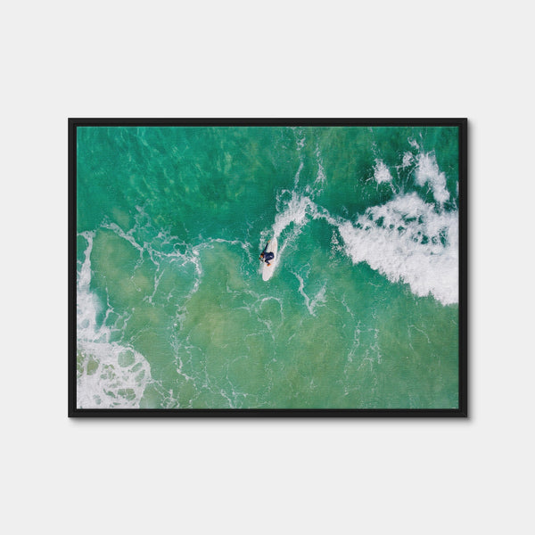 Green Surf Wall Art — Framed Canvas Format preview