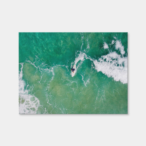 Green Surf Wall Art — Canvas Wrap Format preview