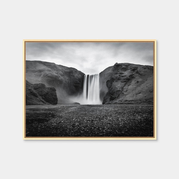 Grey Fall Wall Art — Framed Canvas Format preview