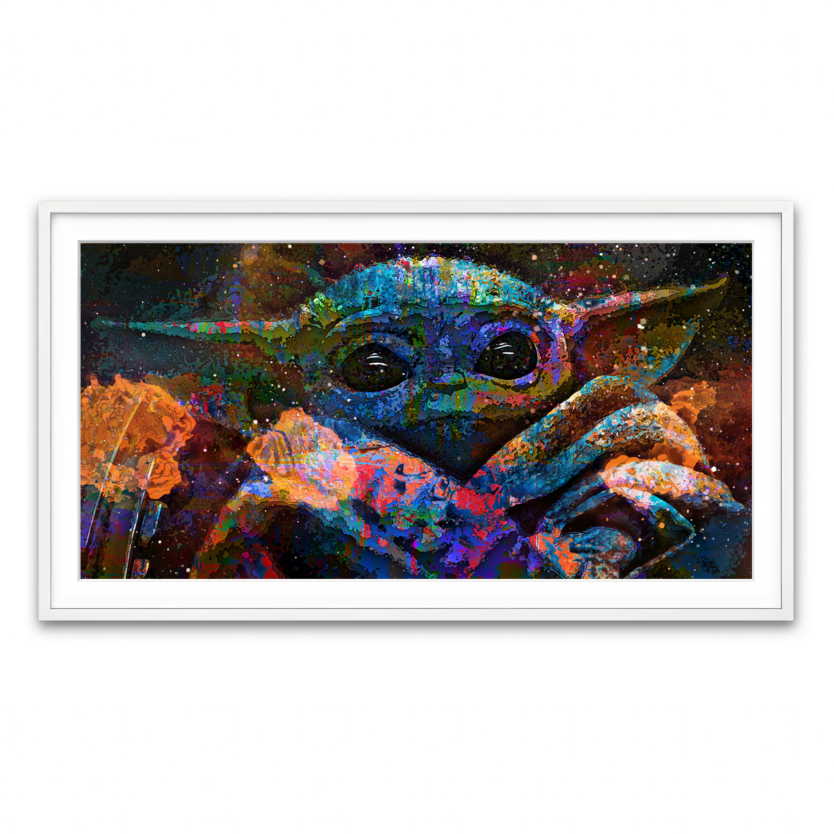 Framed Print 2x1 White