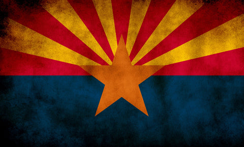 Grunge Arizona State Flag Wall Art