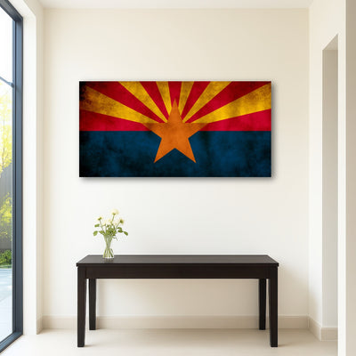 AUTO-MOCKUP ROOM | Grunge Arizona State Flag