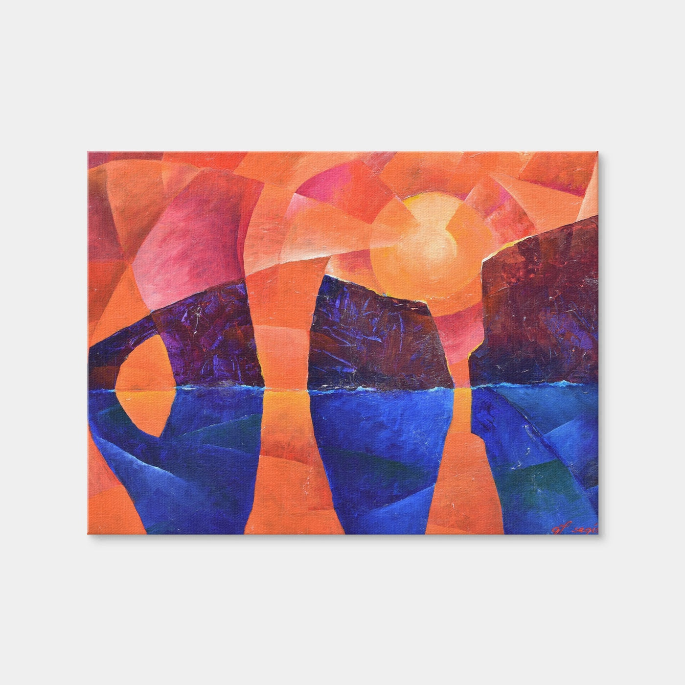 AUTO-MOCKUP WHITE | Guardians Of The Ocean In Cubism | 1 Piece | Gallery Wrap Canvas | group=4x3