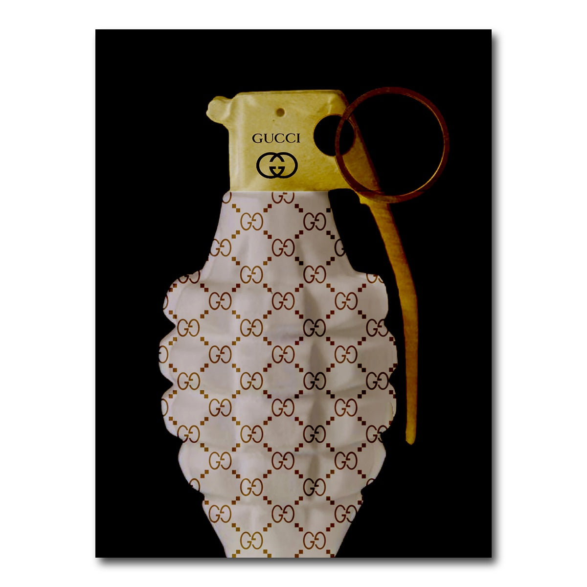 AUTO-MOCKUP WHITE | Gucci Gold Grenade | 1 Piece | Gallery Wrap Canvas | group=3x4