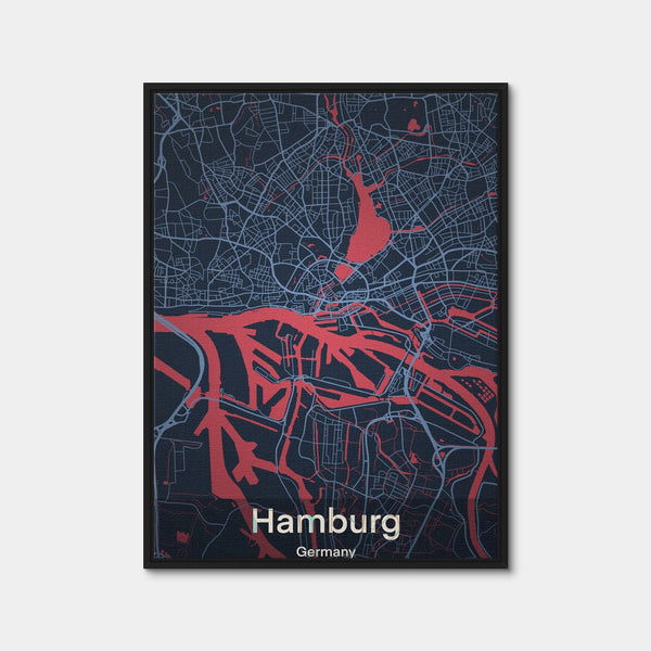 Hamburg Wall Art — Framed Canvas Format preview