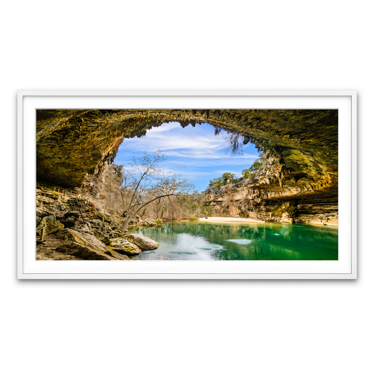 Framed Print 2x1 White
