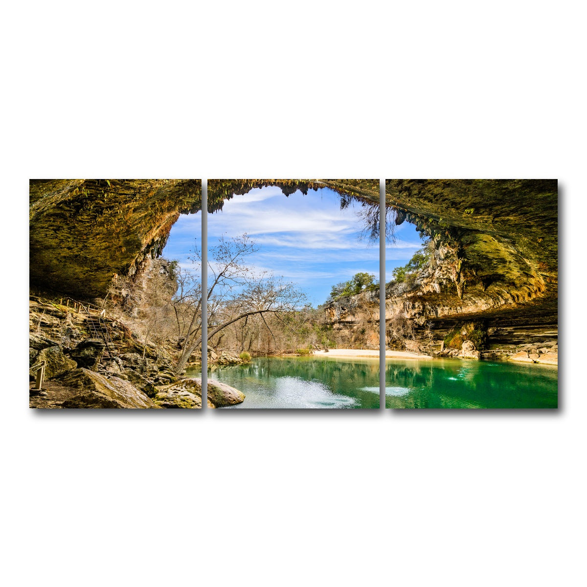 AUTO-MOCKUP WHITE | Hamilton Pool Preserve | 3 Piece | Gallery Wrap Canvas | group=18x24