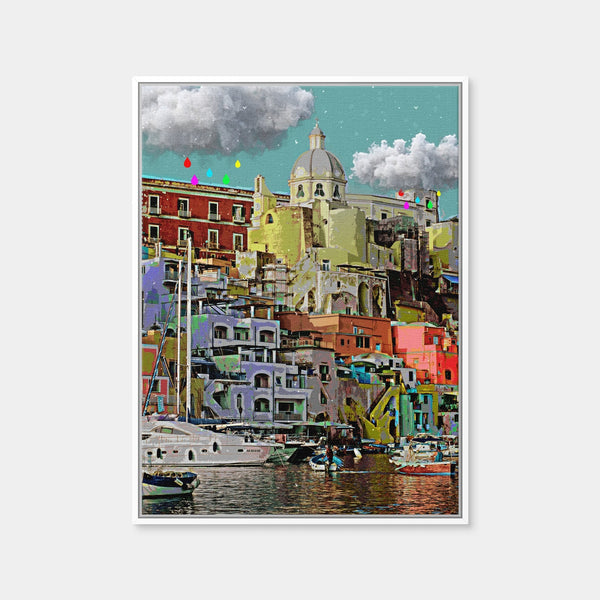 Happy City Life Wall Art — Framed Canvas Format preview