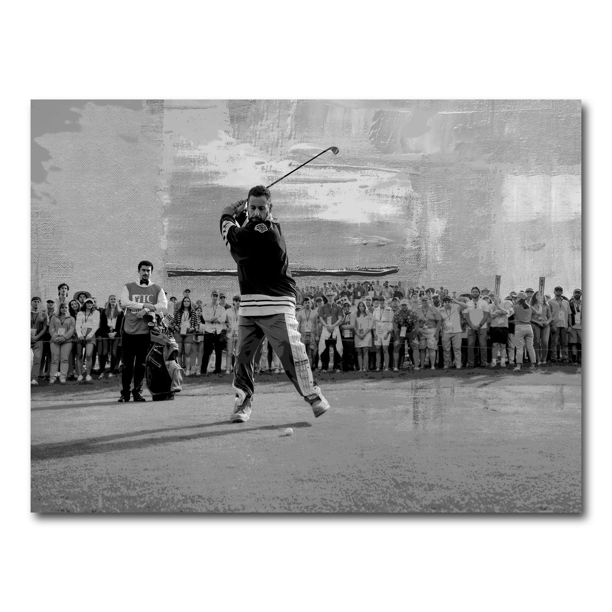 AUTO-MOCKUP WHITE | Happy Gilmore 2 Grayscale | 1 Piece | Gallery Wrap Canvas | group=4x3