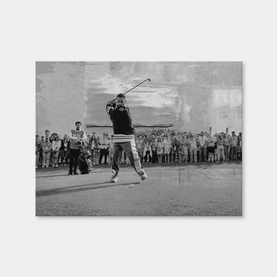 AUTO-MOCKUP WHITE | Happy Gilmore 2 Grayscale | 1 Piece | Gallery Wrap Canvas | group=4x3