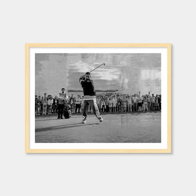 AUTO-MOCKUP WHITE | Happy Gilmore 2 Grayscale | 1 Piece | Natural Framed Print | group=4x3