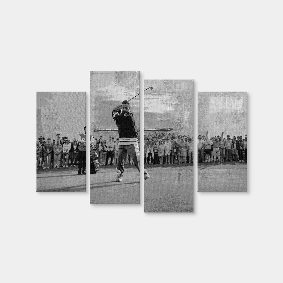 AUTO-MOCKUP WHITE | Happy Gilmore 2 Grayscale | 4 Piece | Gallery Wrap Canvas | group=4_short