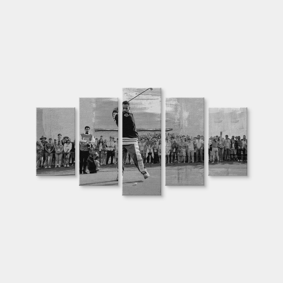 AUTO-MOCKUP WHITE | Happy Gilmore 2 Grayscale | 5 Piece | Gallery Wrap Canvas | group=5_normal