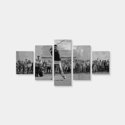 AUTO-MOCKUP WHITE | Happy Gilmore 2 Grayscale | 5 Piece | Gallery Wrap Canvas | group=5_short