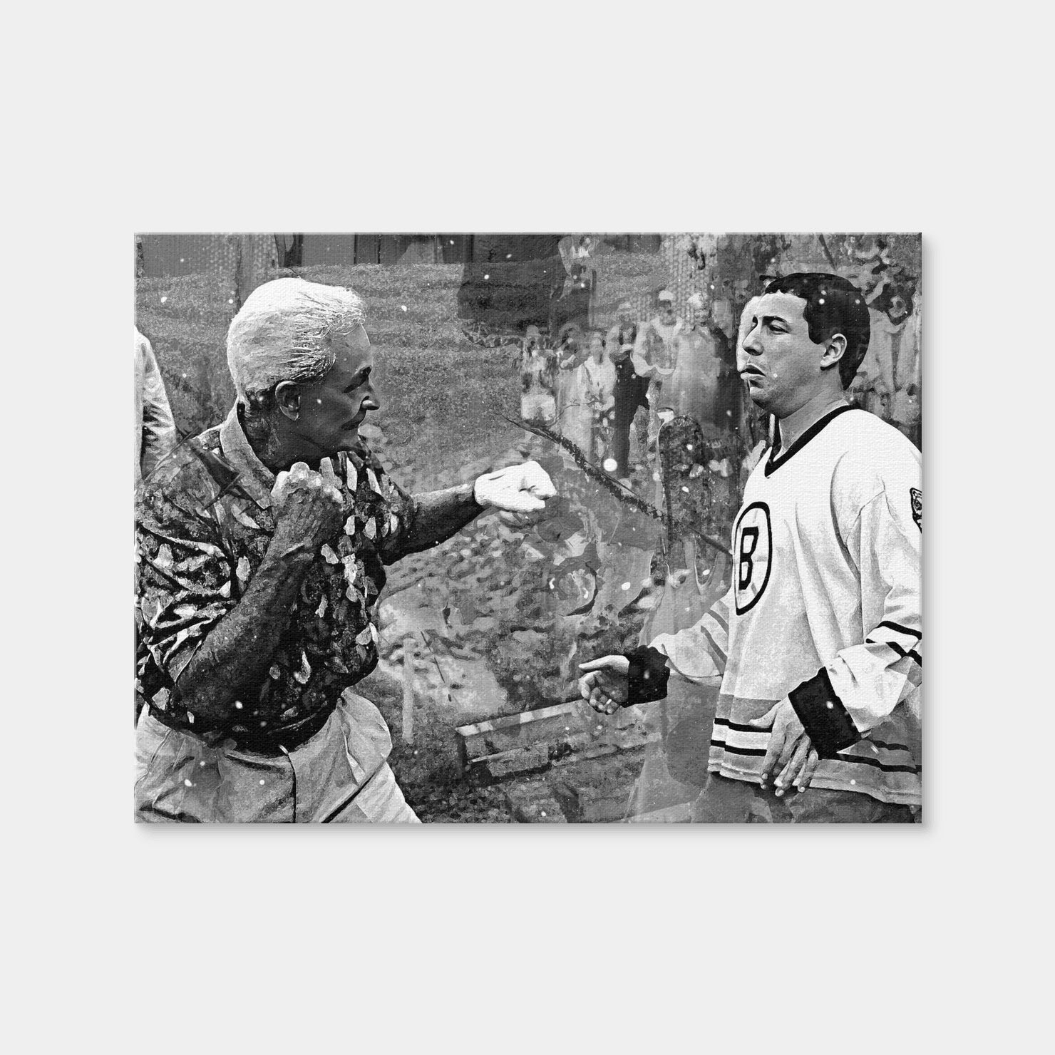 AUTO-MOCKUP WHITE | Happy Gilmore & Bob Barker Grayscale | 1 Piece | Gallery Wrap Canvas | group=4x3