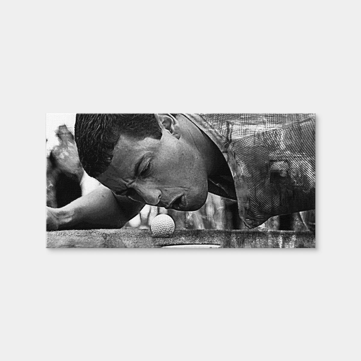 AUTO-MOCKUP WHITE | Happy Gilmore Grayscale | 1 Piece | Gallery Wrap Canvas | group=2x1